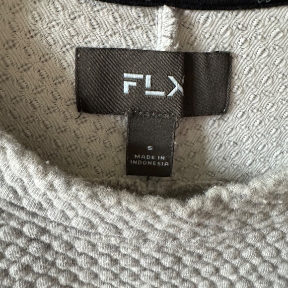 FLX Crewneck sweater grey Size small double knit weave - Picture 2 of 3